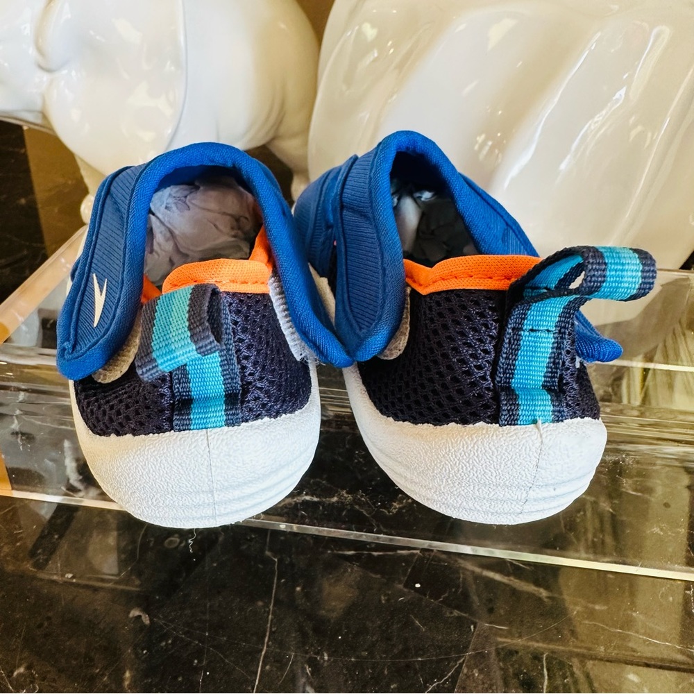 SPEEDO TODDLER HYBRID WATER SHOES SIZE MEDIUM BLUE NEOPRENE 7” LENGTH GREAT - Picture 10 of 12
